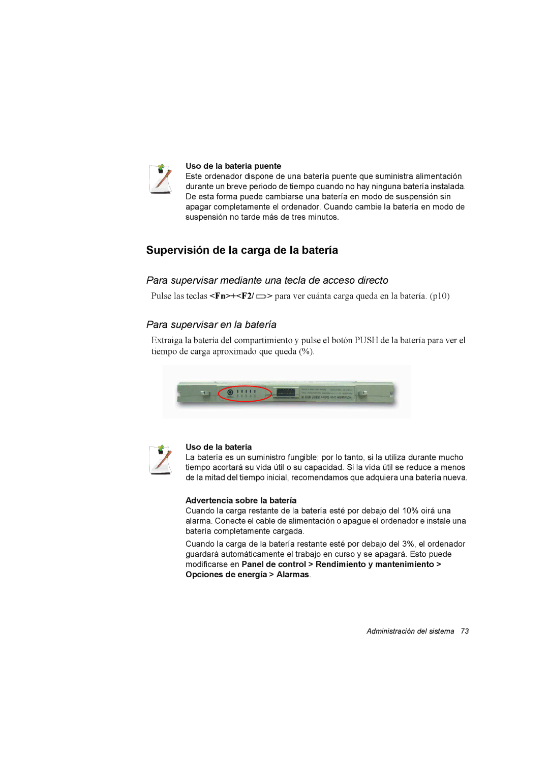 Samsung NX30PRC000/SES manual Supervisión de la carga de la batería, Para supervisar mediante una tecla de acceso directo 