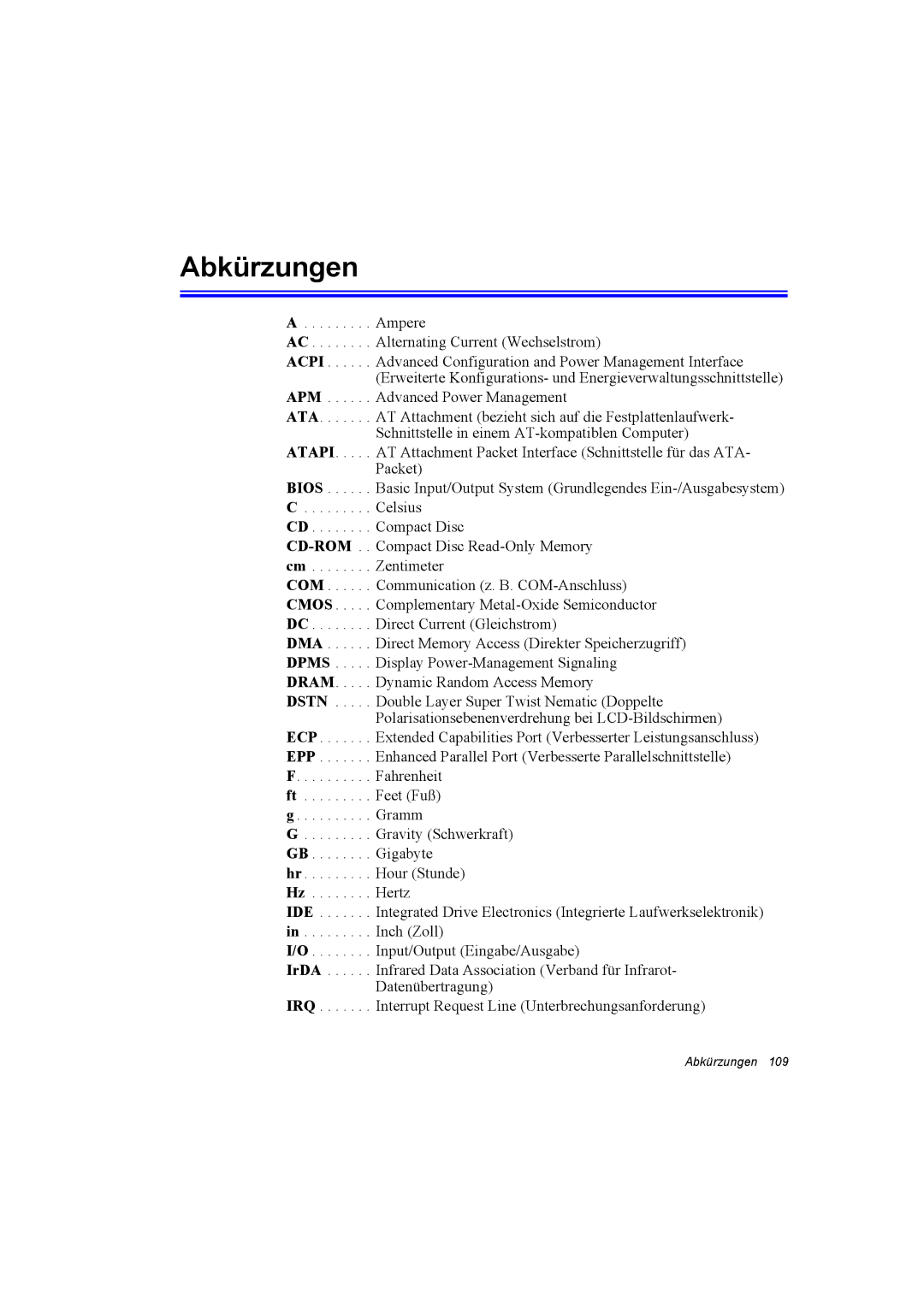 Samsung NX30RP0ZXY/SEG, NX30RP13GW/SEG, NX30TP5CGA/SEG, NX30PRT000/SEG, NX30PRT001/SEG manual Abkürzungen, Cd-Rom 