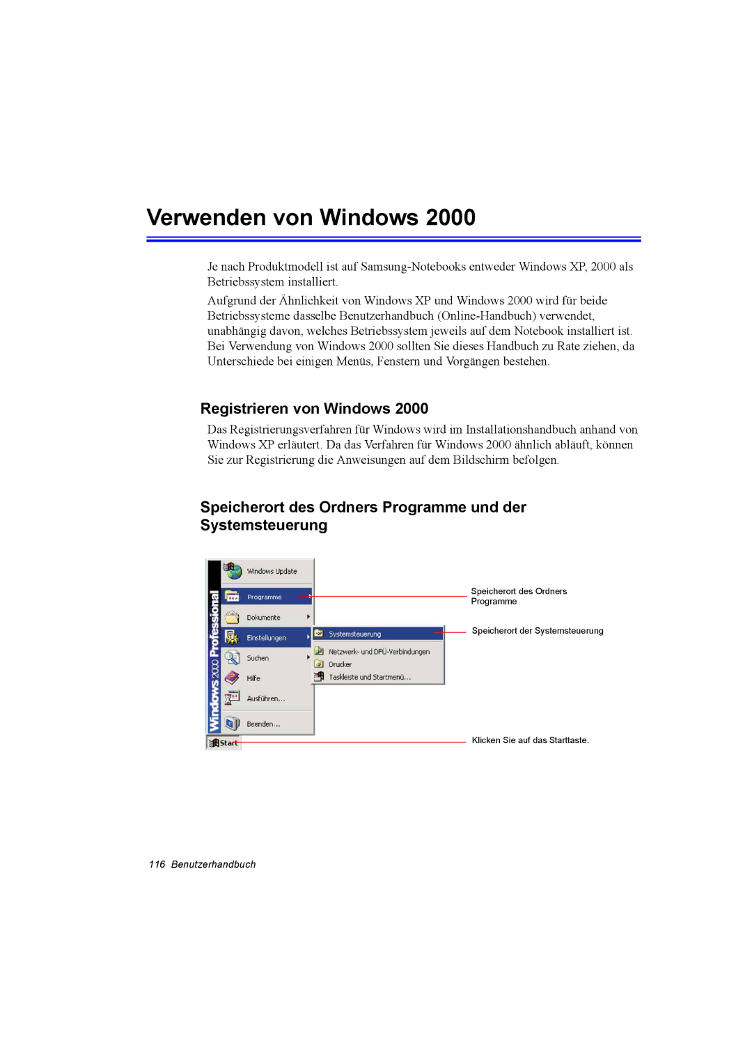 Samsung NX30PRT001/SEG, NX30RP13GW/SEG, NX30TP5CGA/SEG, NX30RP0ZXY/SEG manual Verwenden von Windows, Registrieren von Windows 