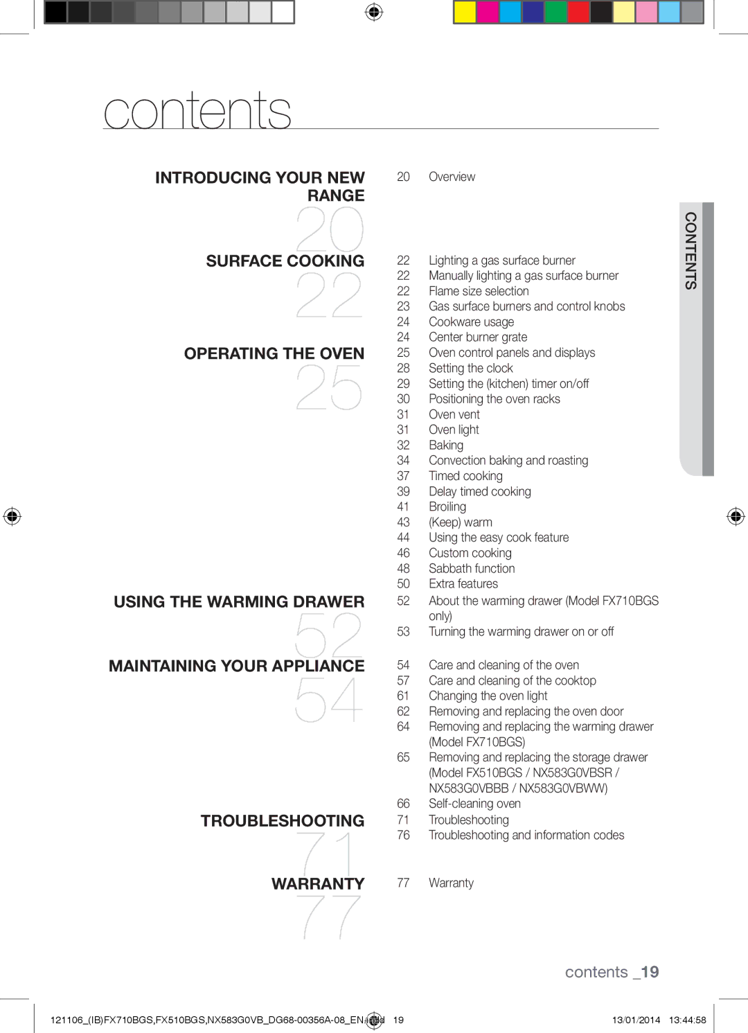 Samsung NX583G0VB user manual Contents 