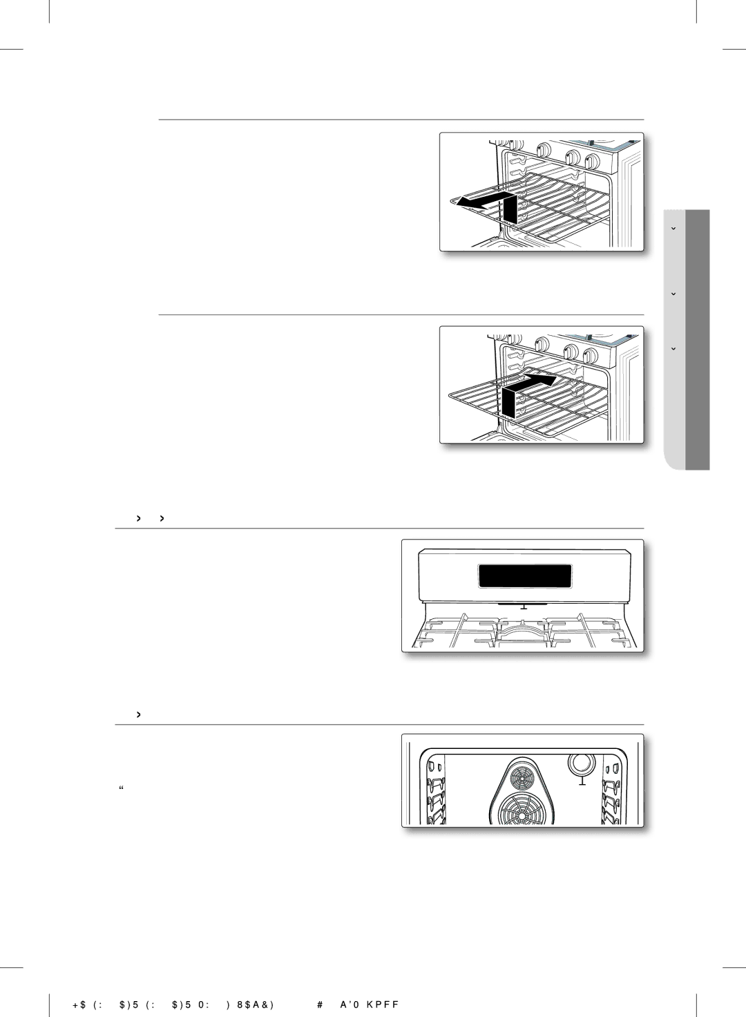 Samsung NX583GOVBWWPKG, NX583GOVBBB, NX583GOVBSR Oven Vent, Oven Light, To remove an oven rack, To replace an oven rack 