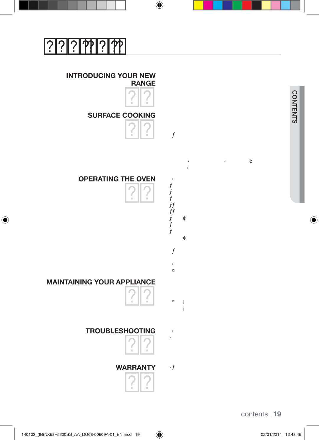 Samsung NX58F5500SW user manual Contents 