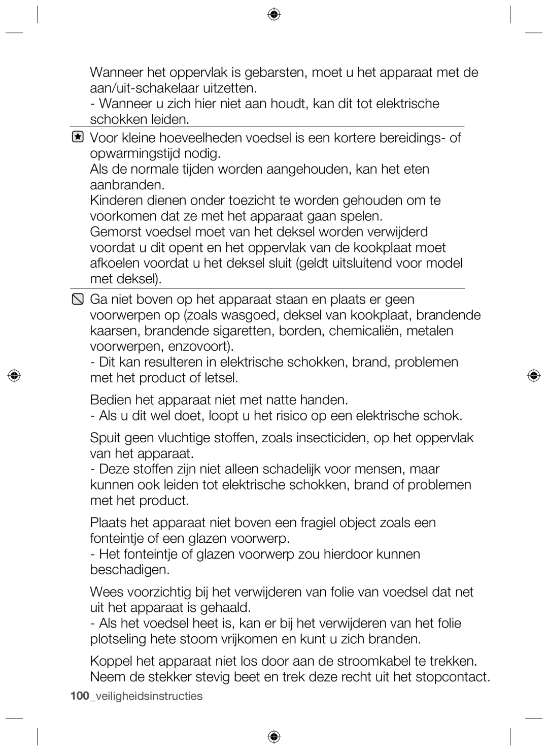 Samsung NZ63F3NM1AB/UR manual Veiligheidsinstructies 