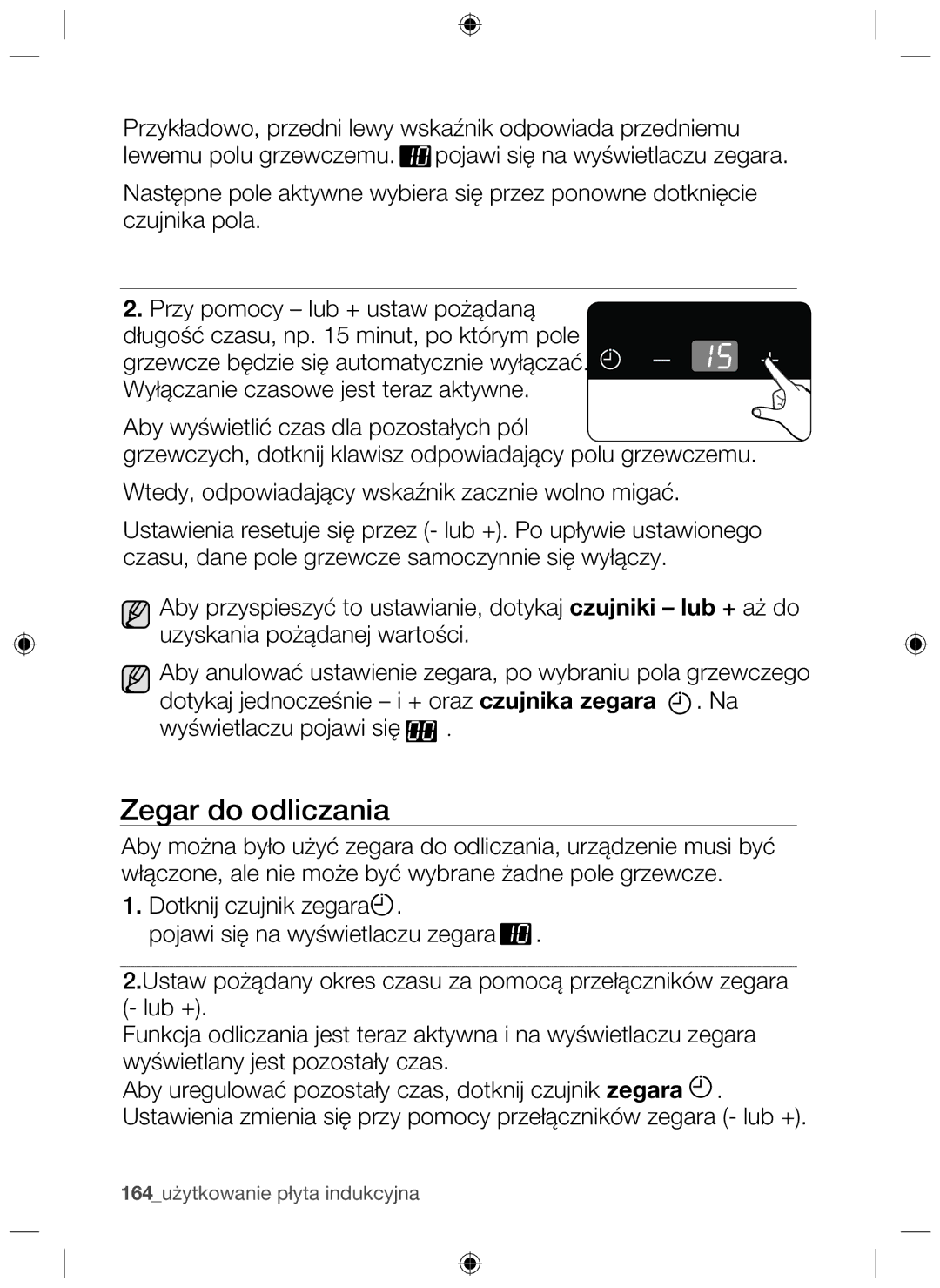 Samsung NZ63F3NM1AB/UR manual Zegar do odliczania 