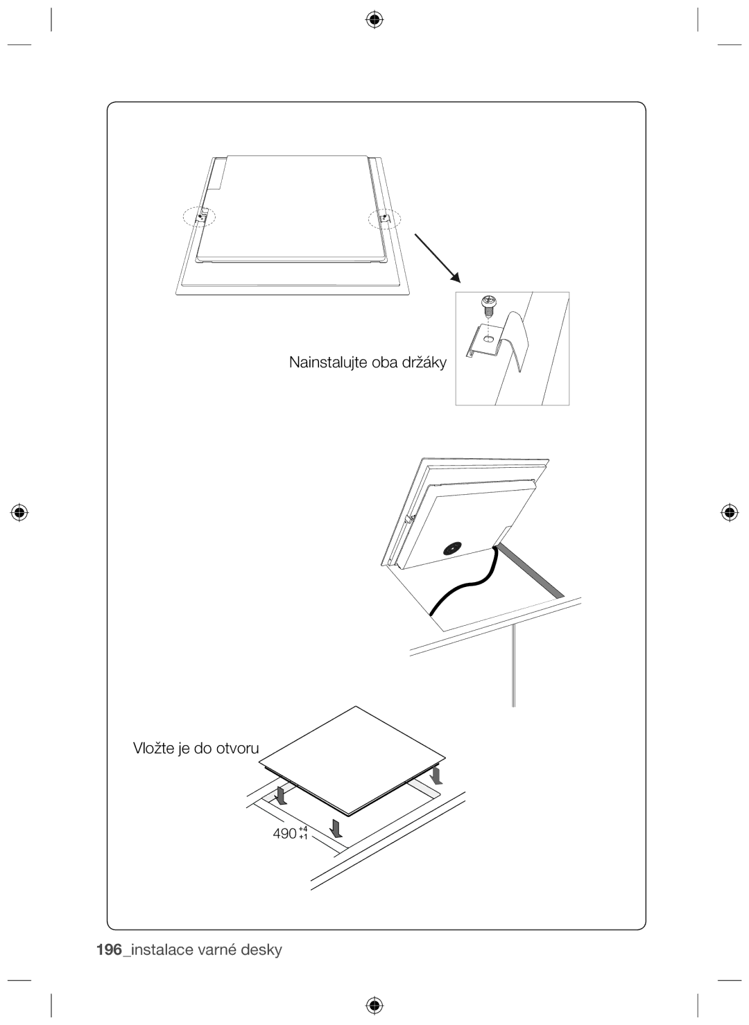 Samsung NZ63F3NM1AB/UR manual 196instalace varné desky 