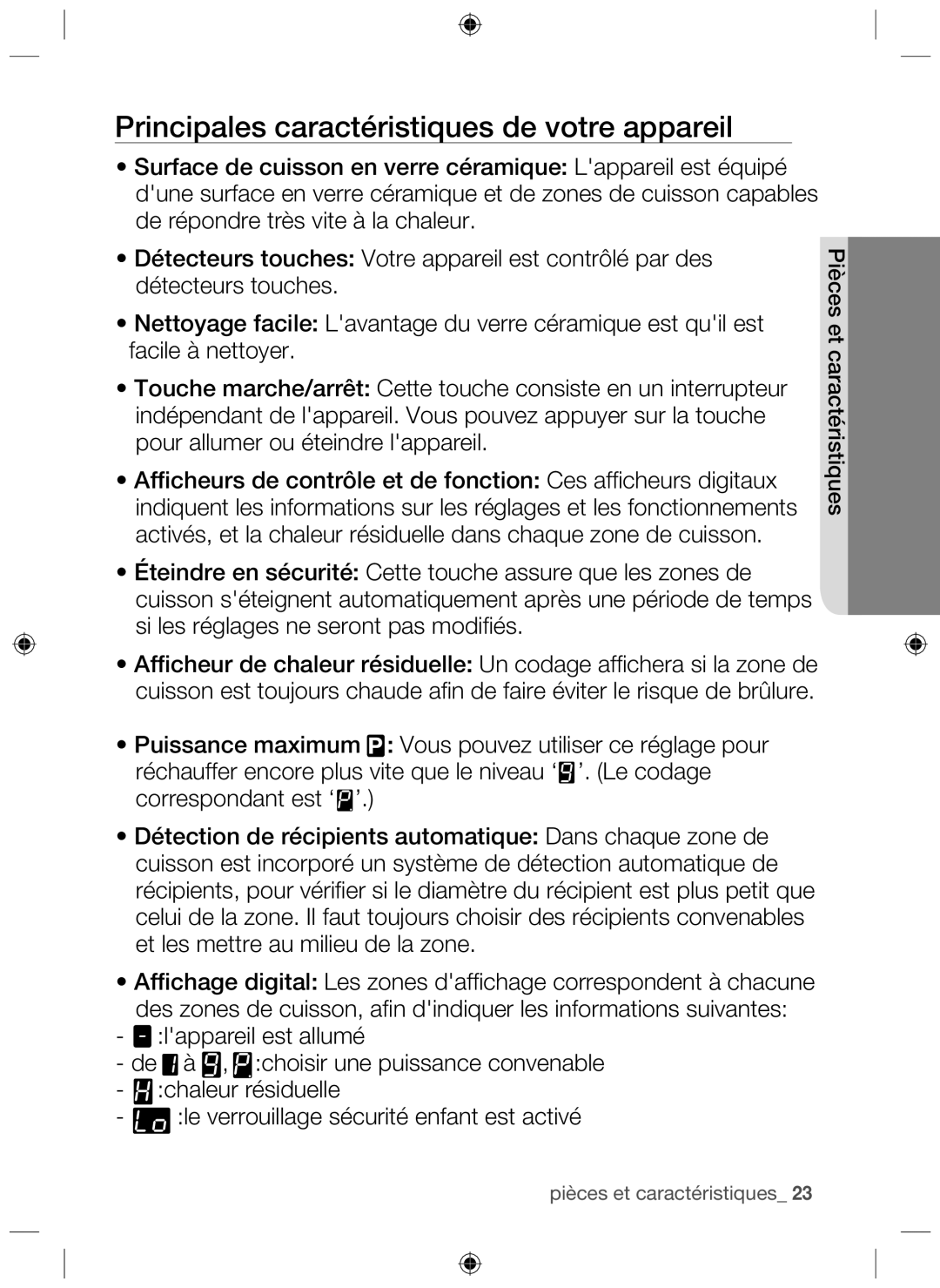 Samsung NZ63F3NM1AB/UR manual Principales caractéristiques de votre appareil 