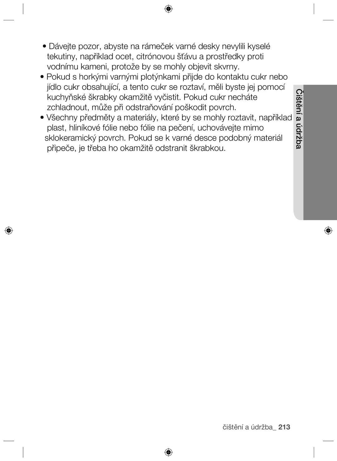 Samsung NZ63F3NM1AB/UR manual Čištění a údržba 