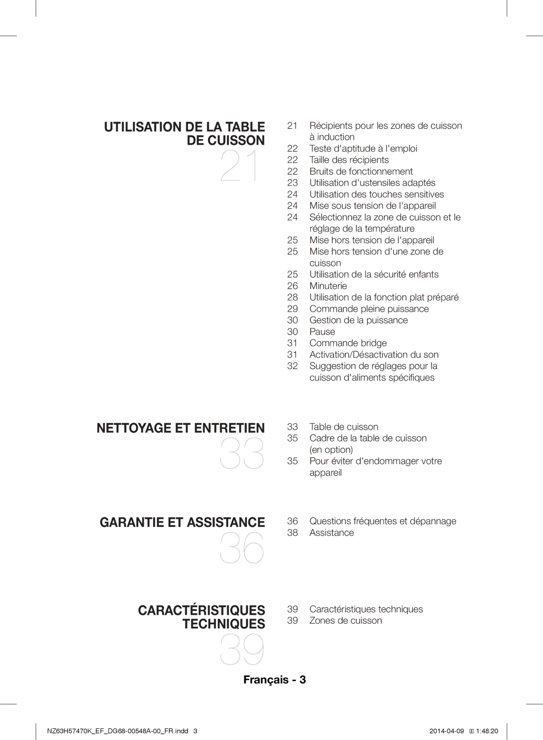 Samsung NZ63H57470K/EF, NZ63H57473K/EF manual Nettoyage ET Entretien Garantie ET Assistance 