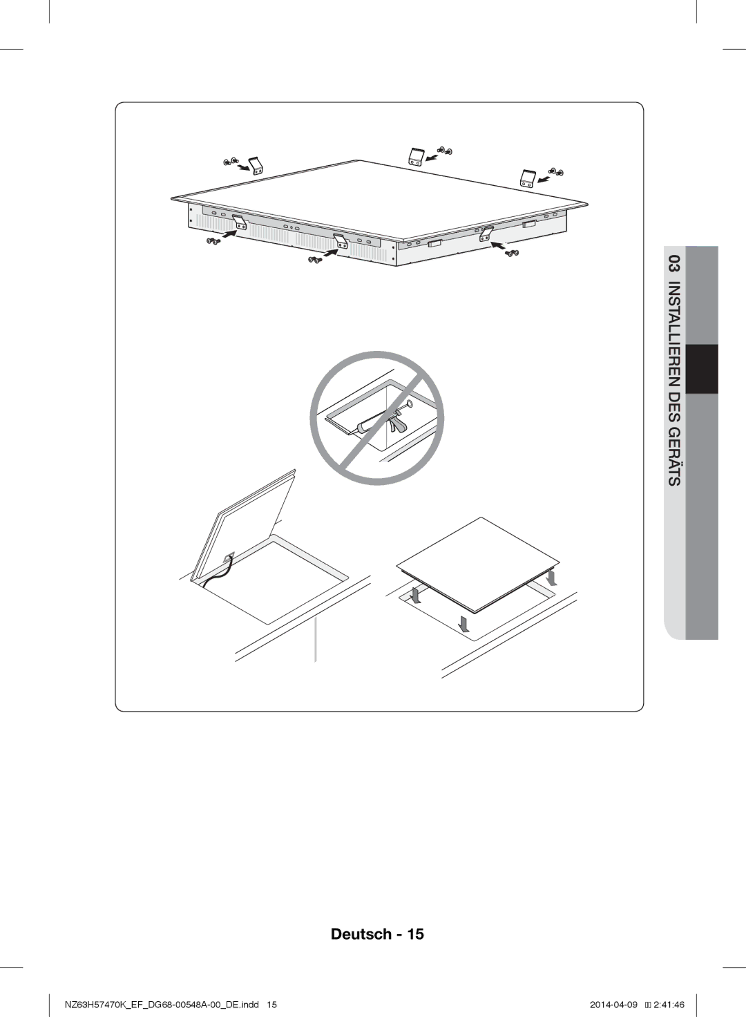 Samsung NZ63H57470K/EF, NZ63H57473K/EF manual Deutsch 