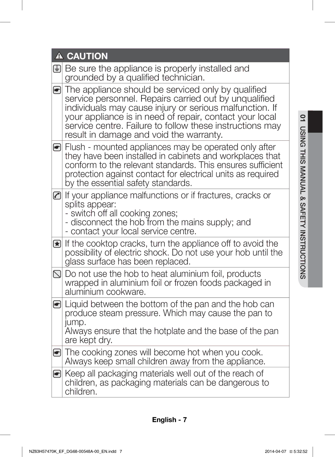 Samsung NZ63H57470K/EF, NZ63H57473K/EF manual English 