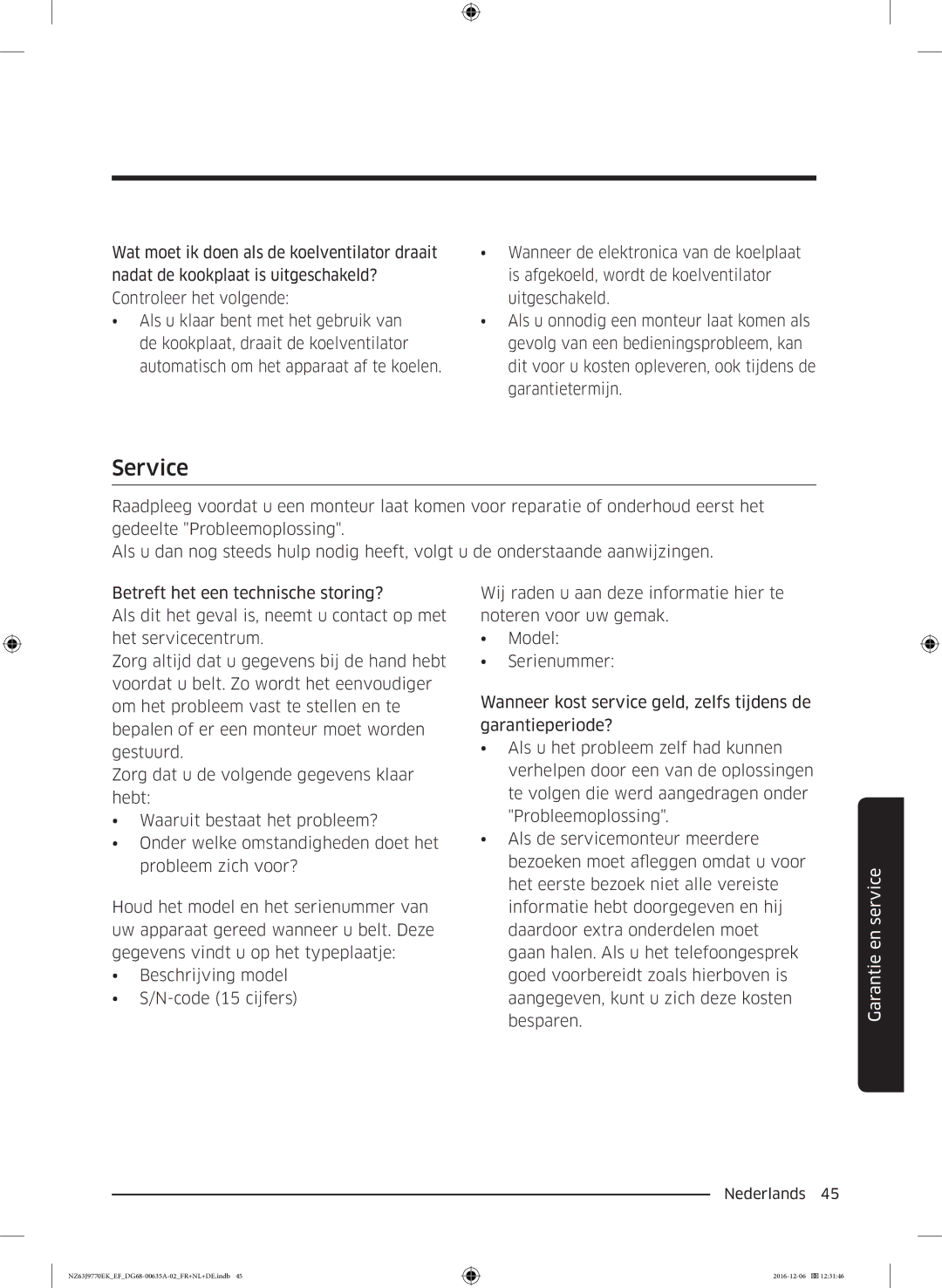 Samsung NZ63J9770EK/EF manual Service 