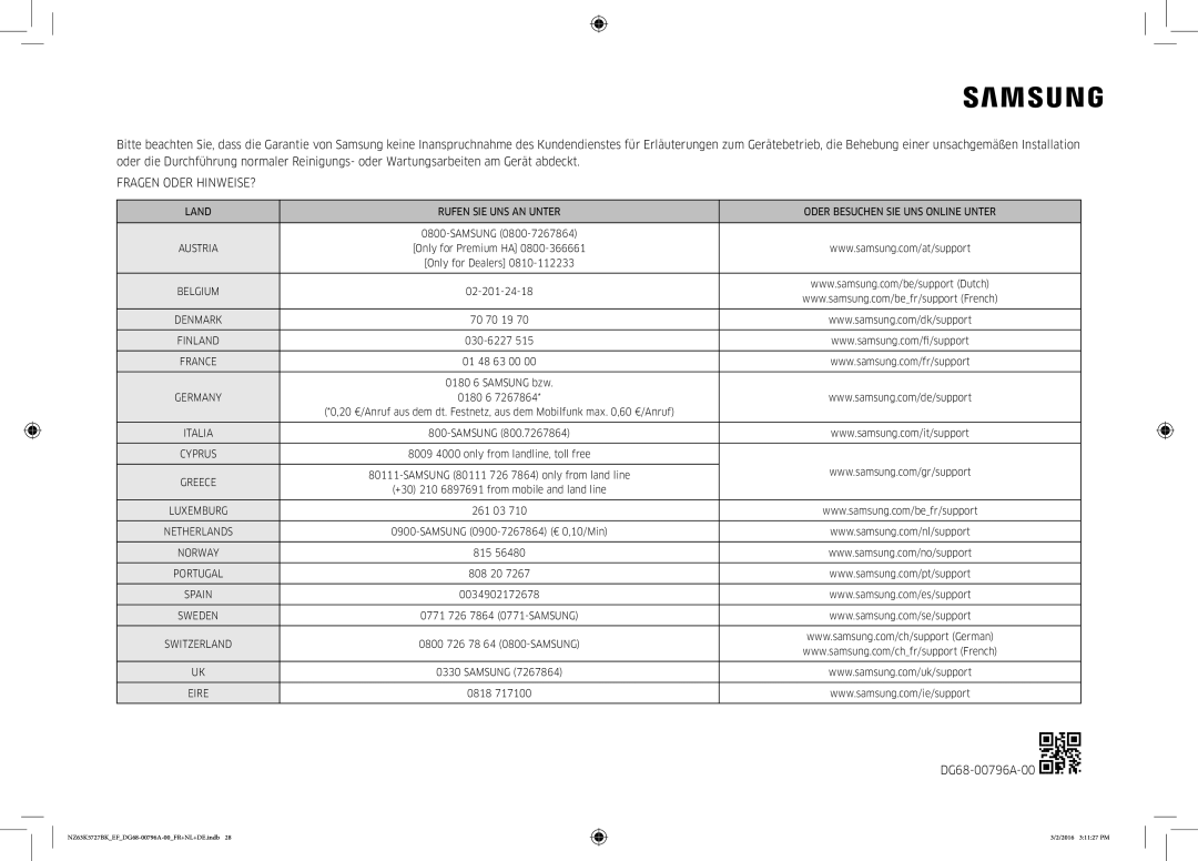 Samsung NZ63K5727BK/EF manual Fragen Oder HINWEISE? 