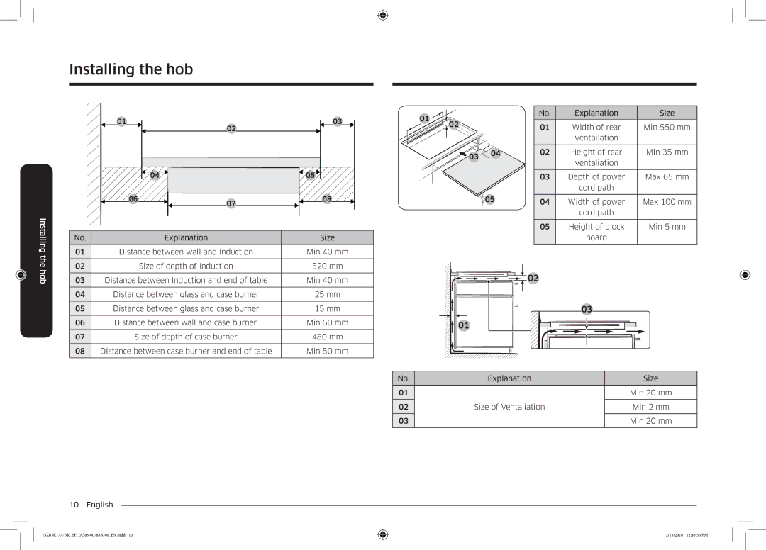 Samsung NZ63K7777BK/EF manual Hob 