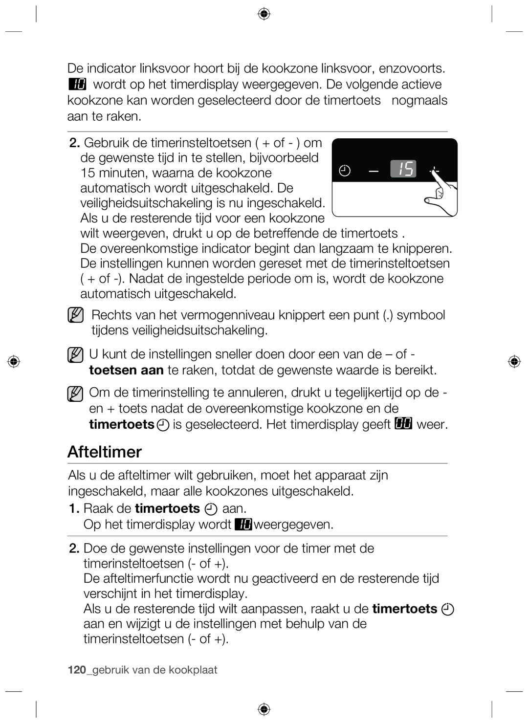 Samsung NZ64F3NM1AB/UR manual Afteltimer 