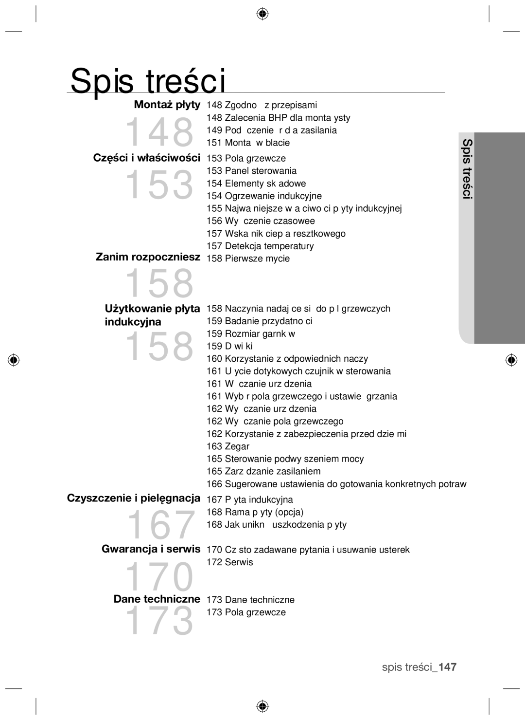 Samsung NZ64F3NM1AB/UR manual 173, Spis treści 