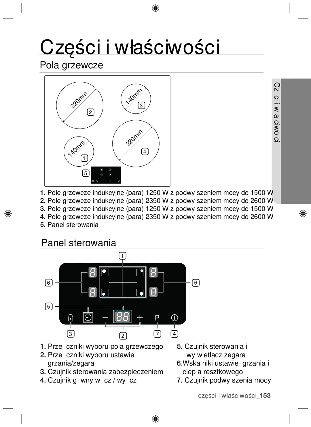 Samsung NZ64F3NM1AB/UR manual Panel sterowania 