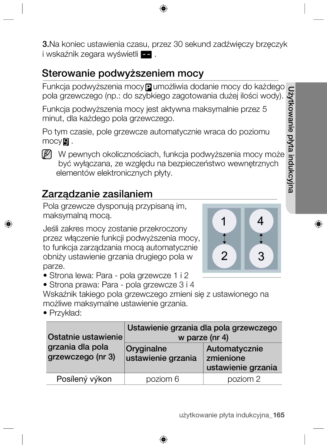 Samsung NZ64F3NM1AB/UR manual Sterowanie podwyższeniem mocy, Zarządzanie zasilaniem 