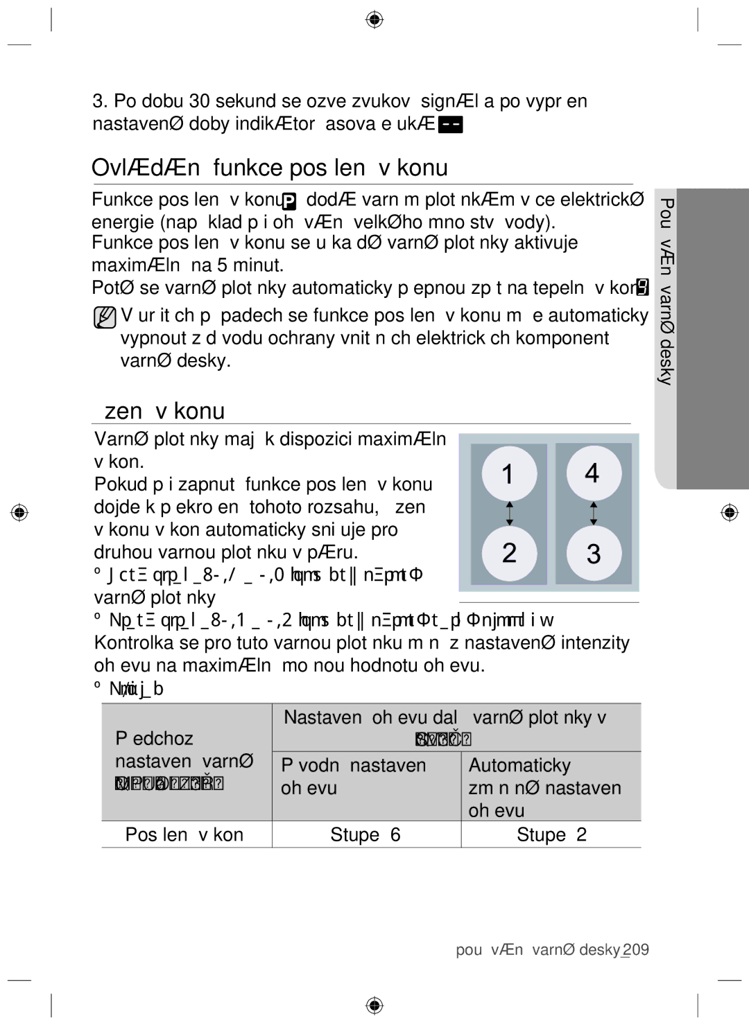 Samsung NZ64F3NM1AB/UR manual Ovládání funkce posílení výkonu, Řízení výkonu 