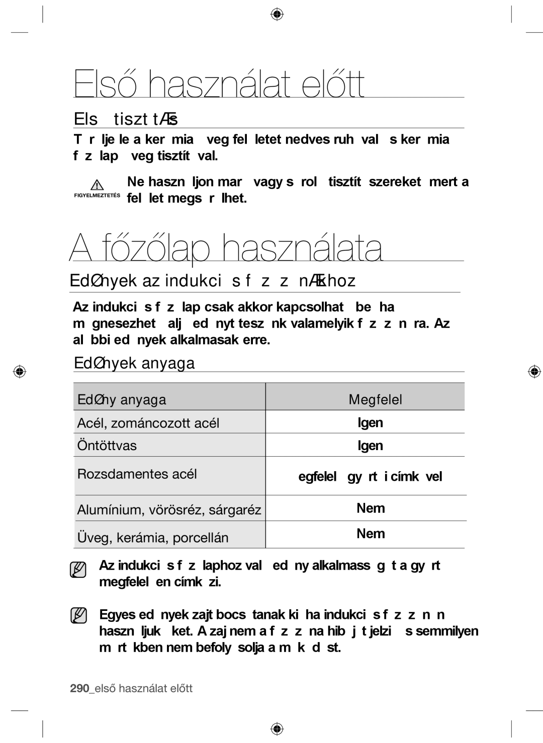 Samsung NZ64F3NM1AB/UR manual Első használat előtt 