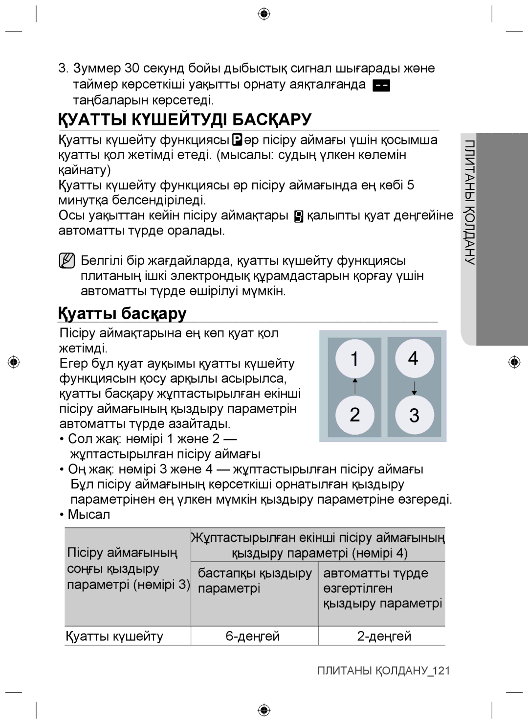 Samsung NZ64F3NM1AB/WT manual Қуатты Күшейтуді Басқару, Қуатты басқару 