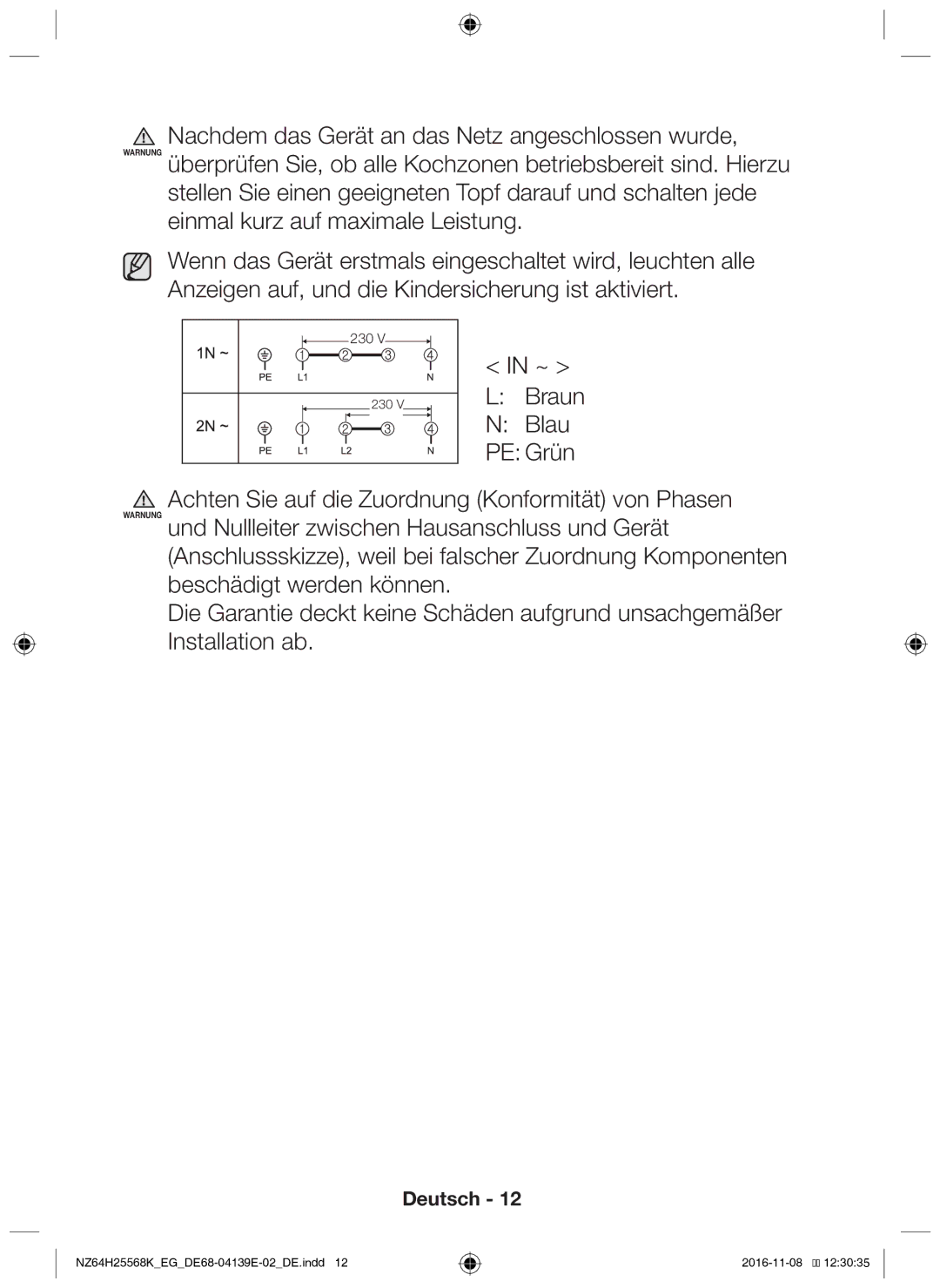 Samsung NZ64H25568K/EG manual Braun 