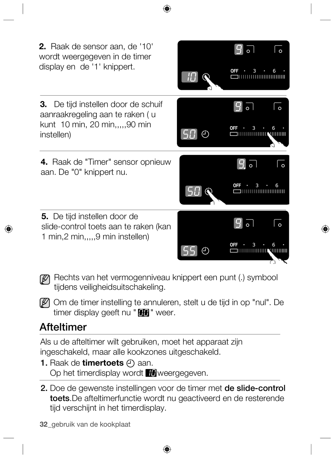 Samsung NZ64H37070K/EF, NZ64H37075K/EF manual Afteltimer 