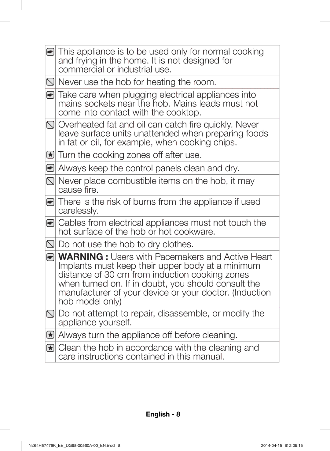 Samsung NZ64H57477K/EE, NZ64H57479K/EE manual English 