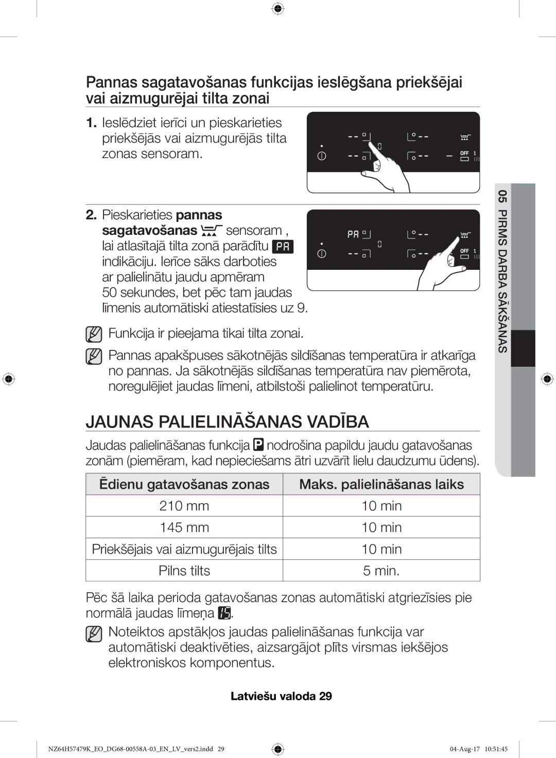 Samsung NZ64H57477K/EO manual Jaunas Palielināšanas Vadība 