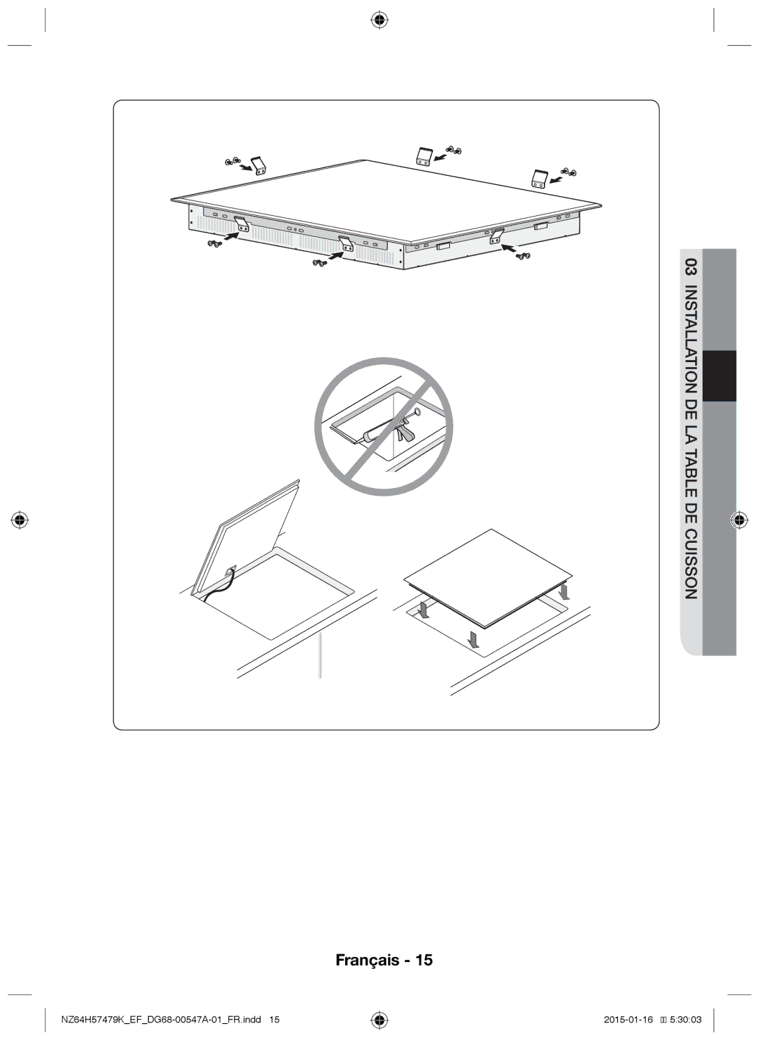 Samsung NZ64H57479K/EF manual Français 