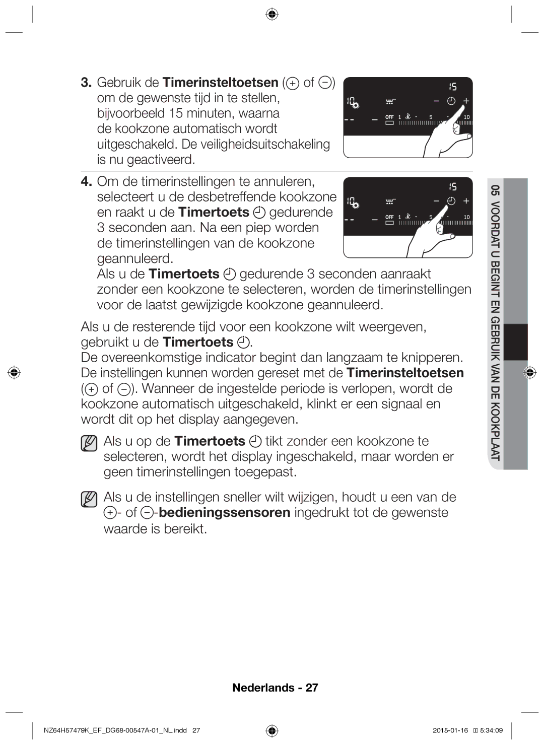 Samsung NZ64H57479K/EF manual 05voordat u begint en gebruik van de kookplaat 