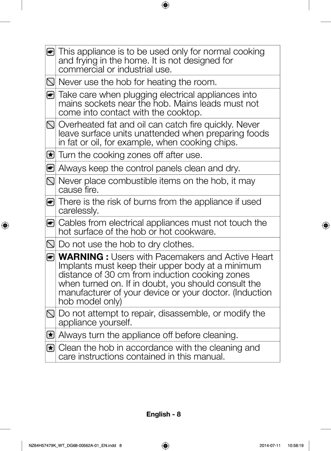 Samsung NZ64H57479K/WT, NZ64H57477K/WT manual English 