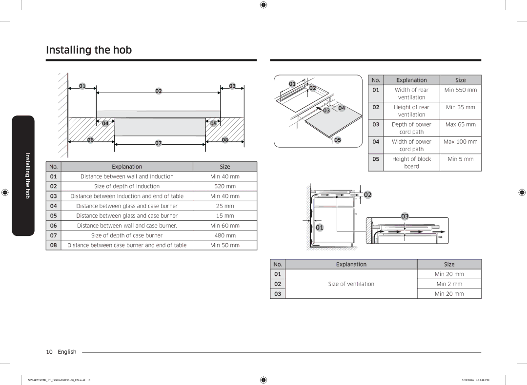 Samsung NZ64K5747BK/ET manual Hob 