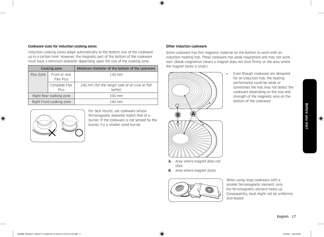 Samsung NZ64N9777GK/E1, NZ64N7777GK/E1 manual Before 