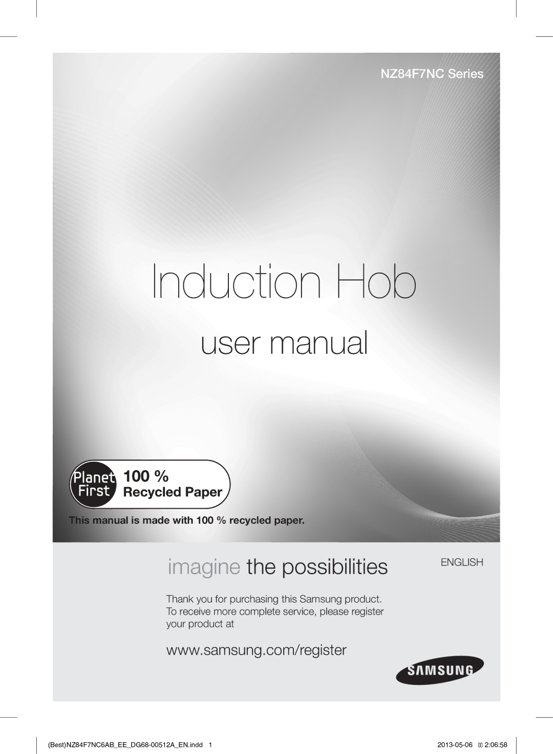 Samsung NZ84F7NC6AB/EE manual Induction Hob 