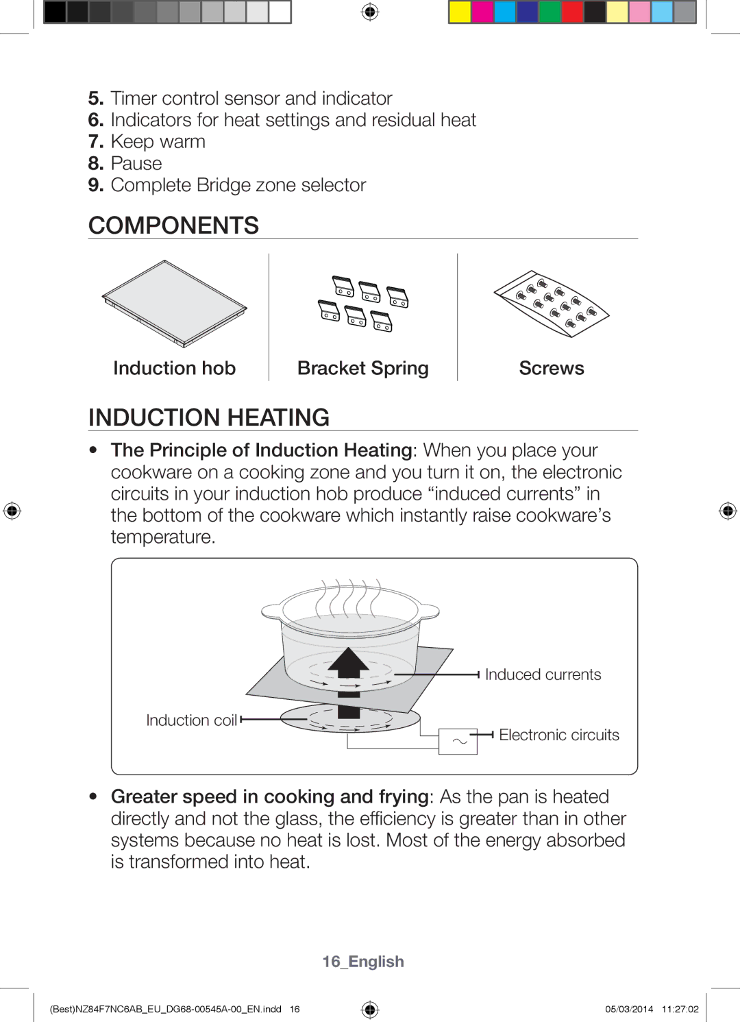 Samsung NZ84F7NC6AB/EU manual Components, Induction Heating 