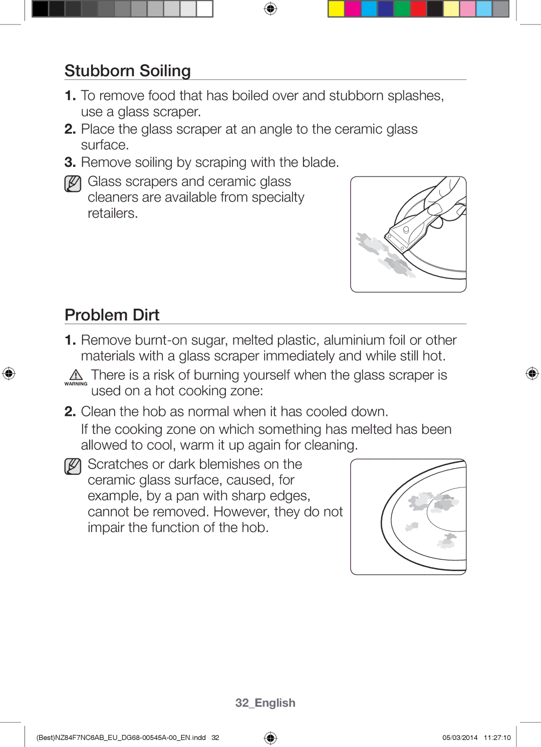 Samsung NZ84F7NC6AB/EU manual Stubborn Soiling, Problem Dirt 