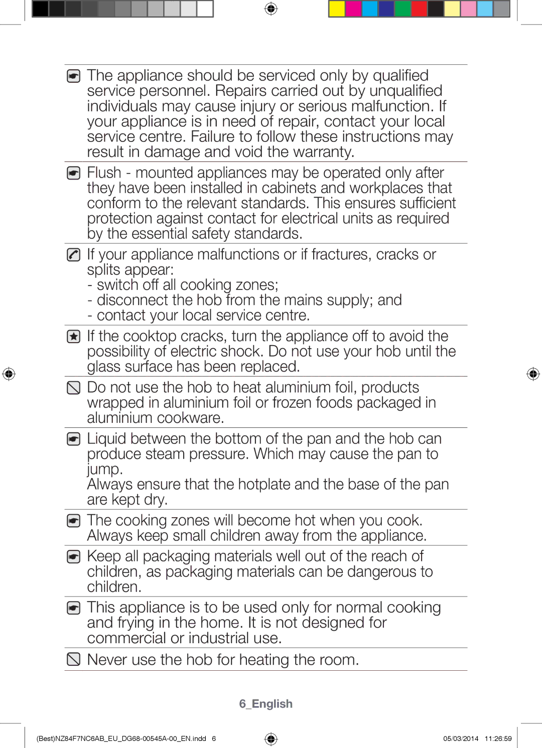 Samsung NZ84F7NC6AB/EU manual 6English 