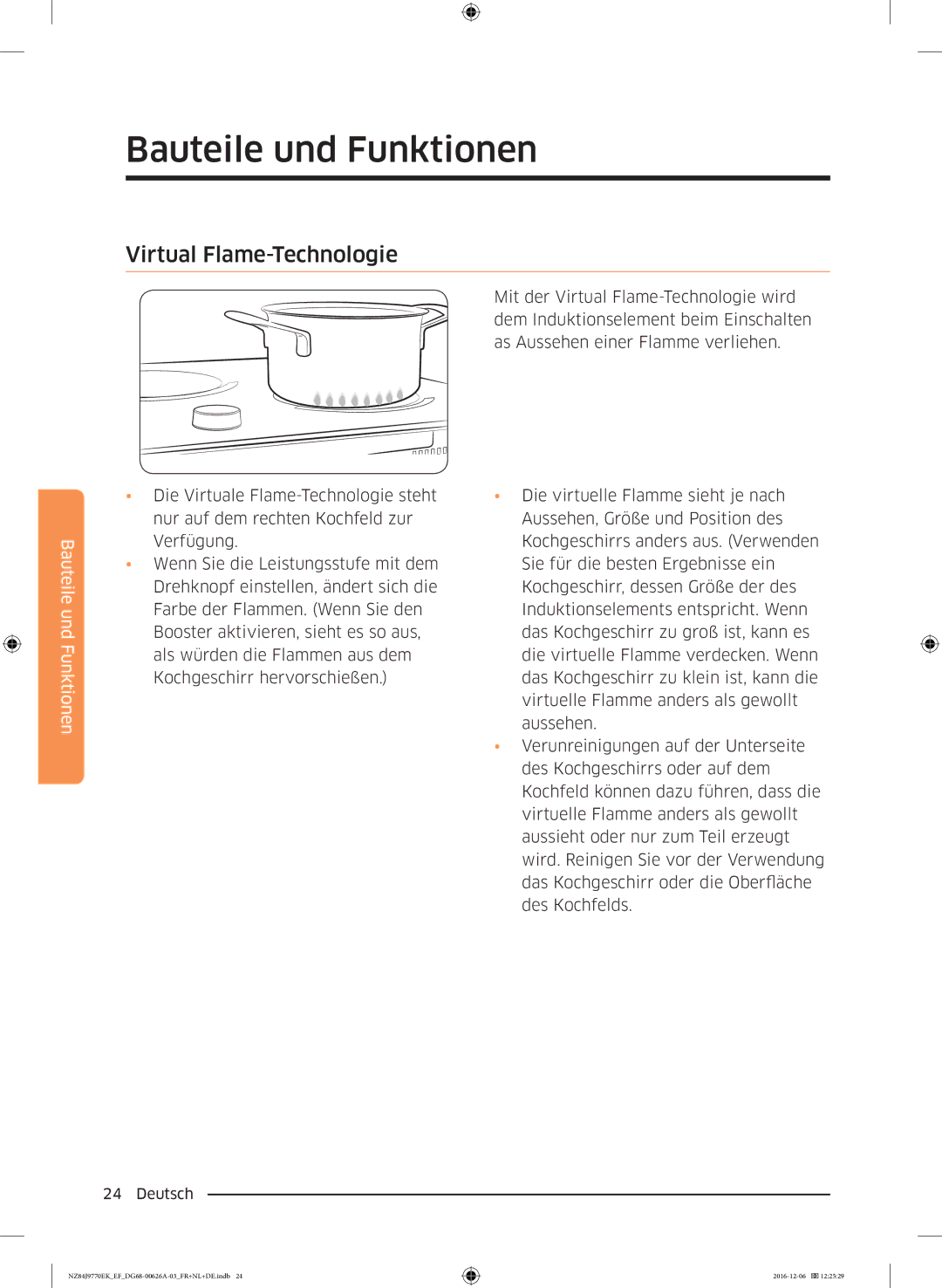 Samsung NZ84J9770EK/EF manual Virtual Flame-Technologie 