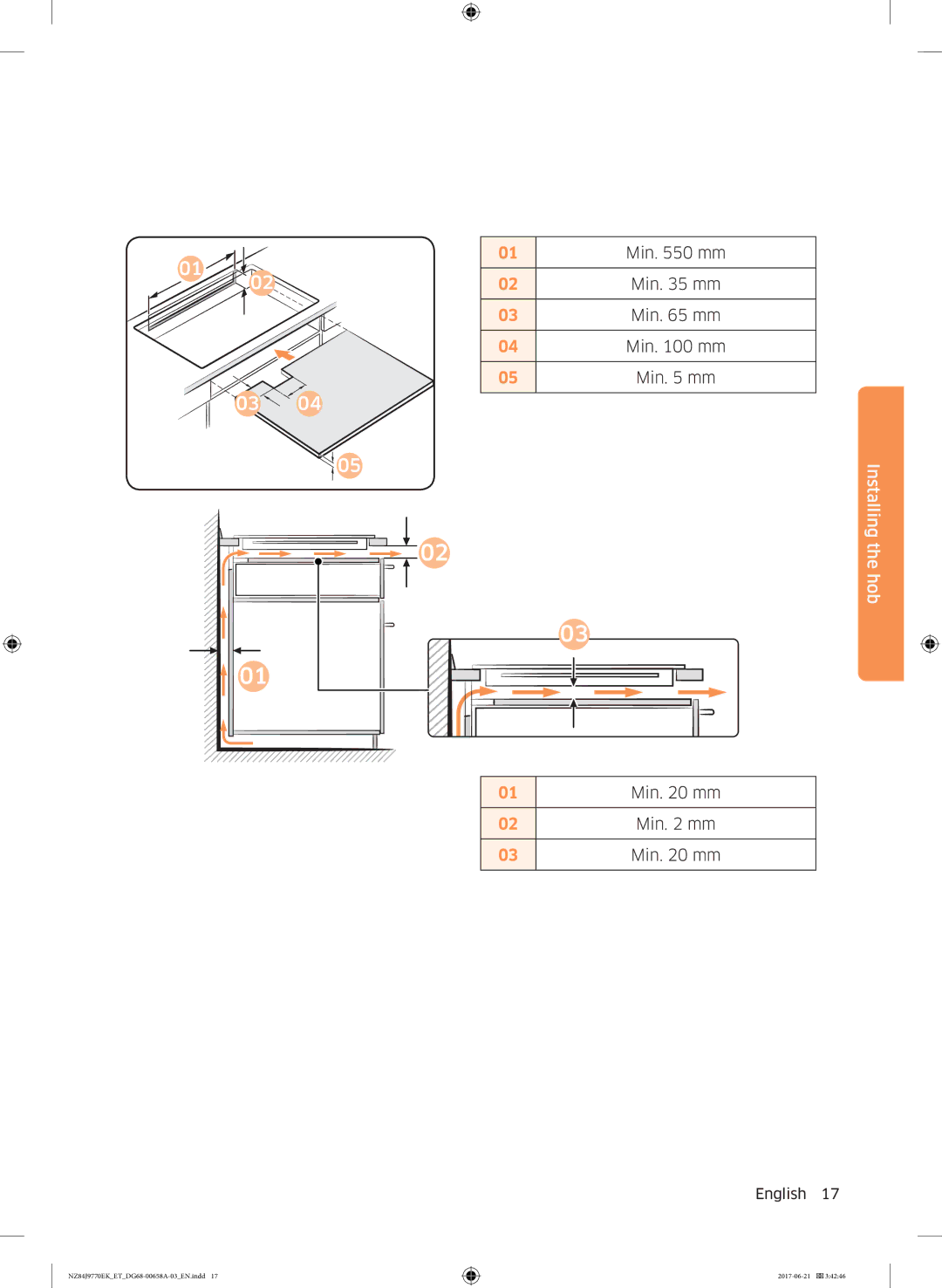 Samsung NZ84J9770EK/ET manual Installing 