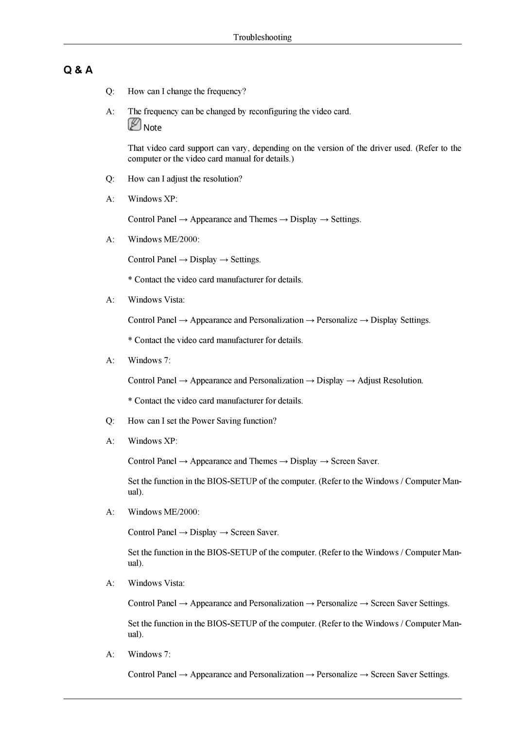 Samsung OL46B specifications 