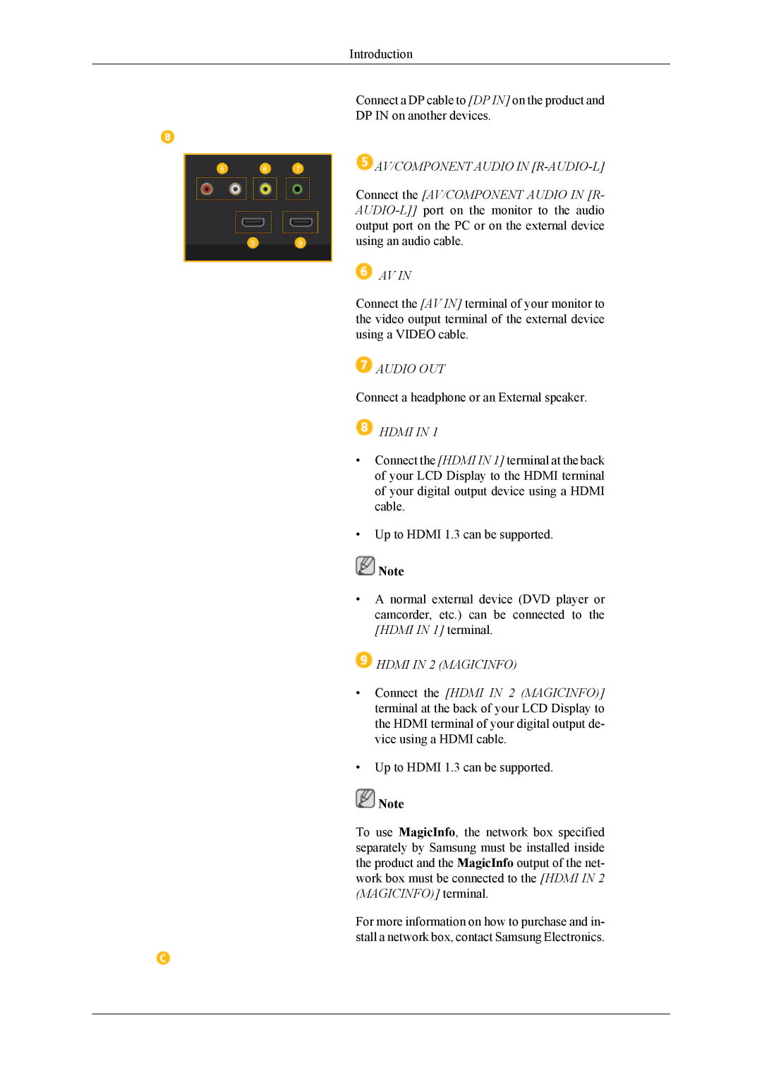 Samsung OL46B specifications Audio OUT 