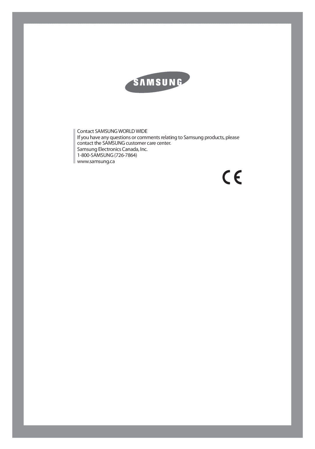 Samsung Owner's Manual owner manual 