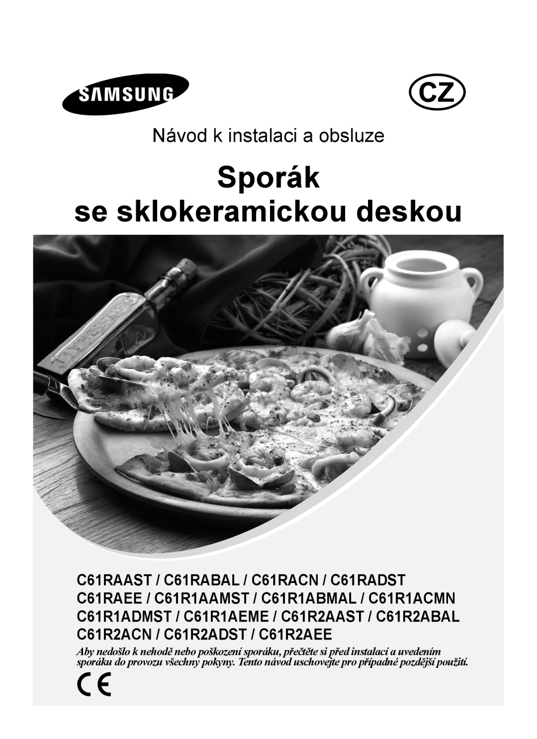 Samsung P001/XEH manual Sporák Se sklokeramickou deskou 