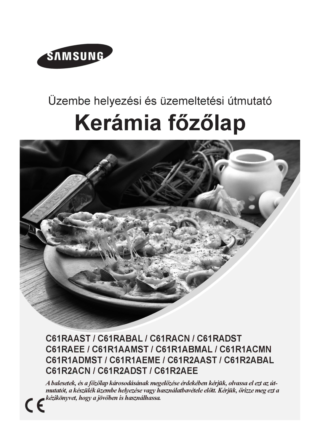 Samsung P001/XEH manual Kerámia főzőlap 