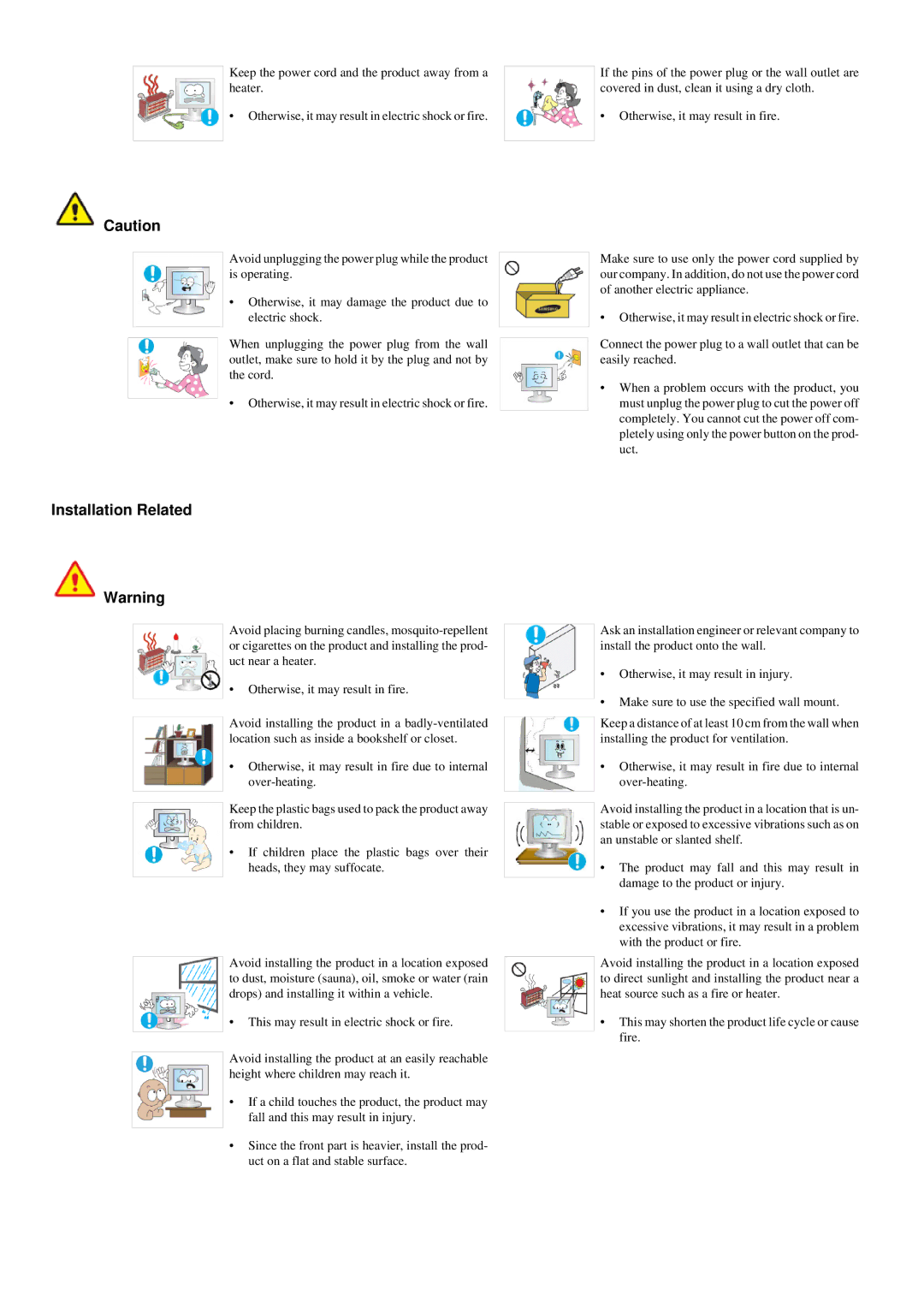 Samsung P2050N, P2250N, P2350N user manual Installation Related 