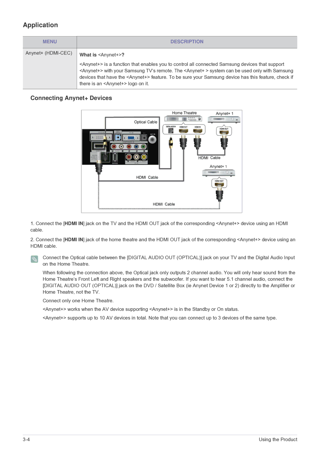 Samsung P2570HD, P2770HD, P2370HD-1 user manual Application, What is Anynet+? 