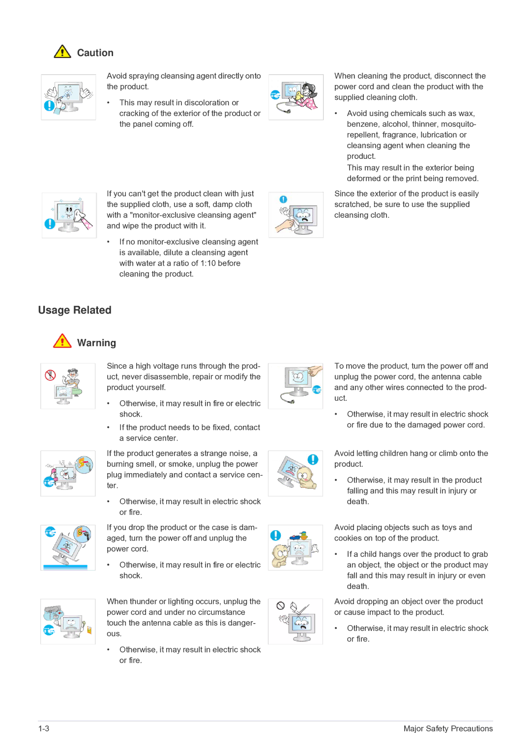 Samsung P2770HD, P2570HD, P2370HD-1 user manual Usage Related 