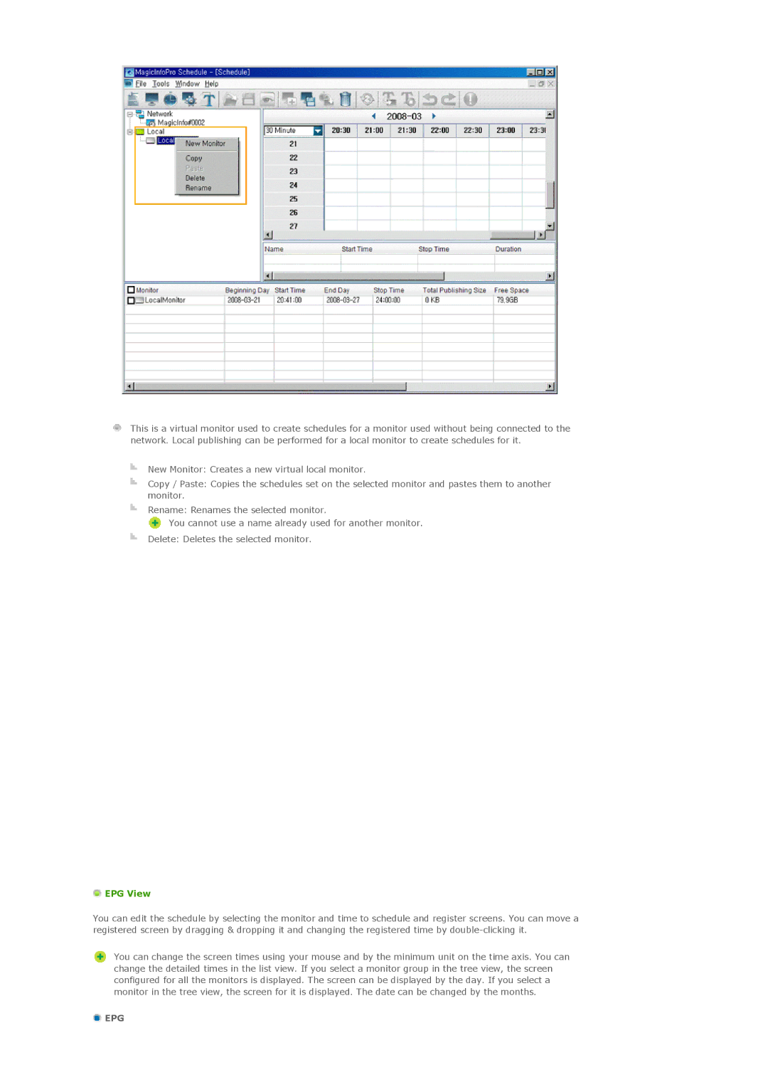 Samsung P50HN, P42HN user manual EPG View, Epg 