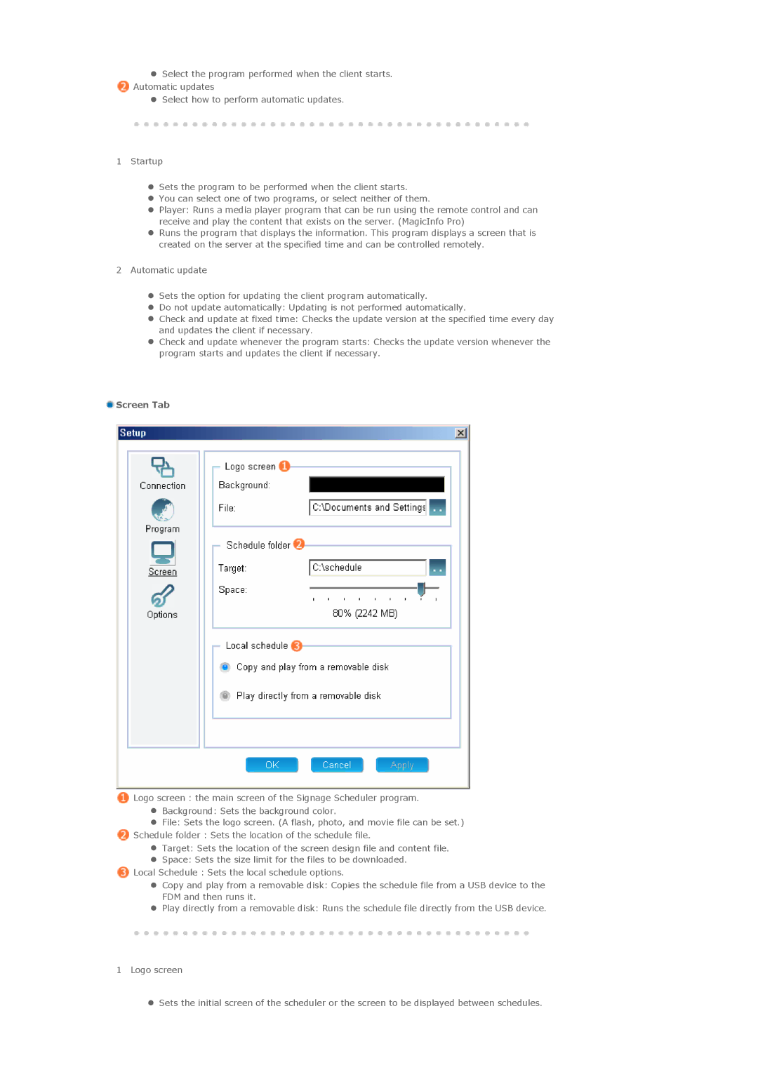 Samsung P42HN, P50HN user manual Screen Tab 