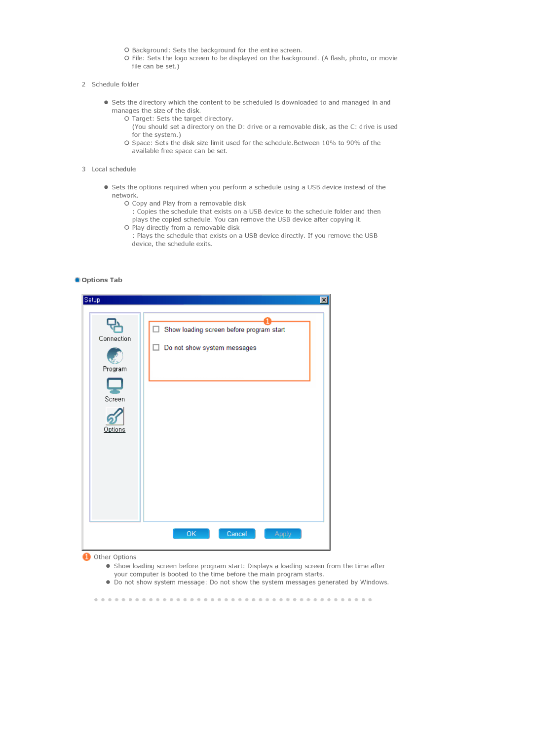 Samsung P50HN, P42HN user manual Options Tab 